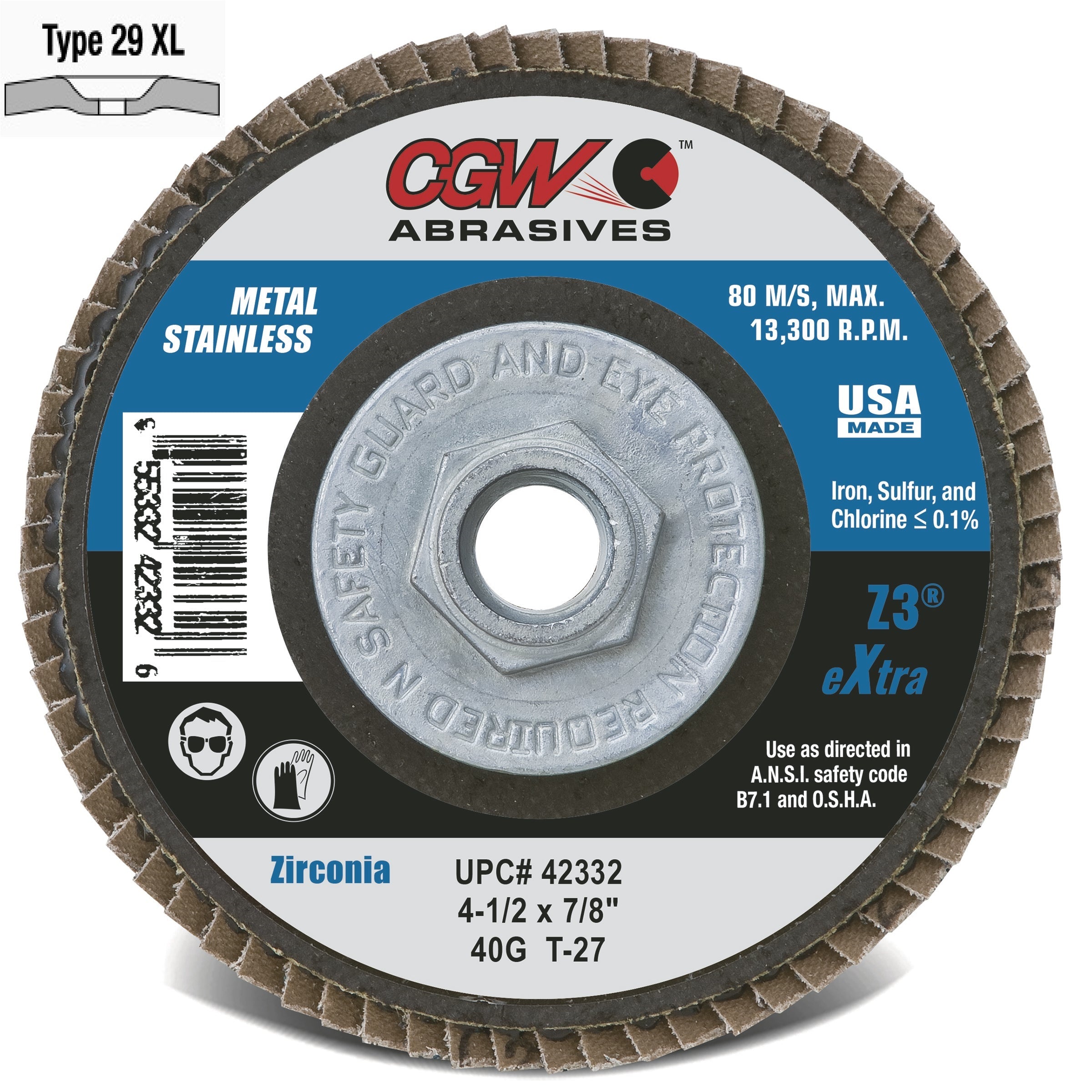 CGW | Flap Disc | Z3-Zirconia | T29 | *XL DENSITY*