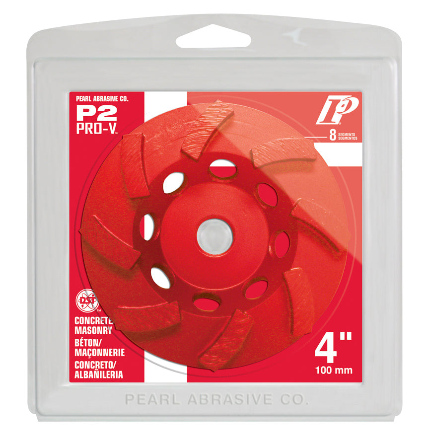 PEARL | Segmented Diamond Cup Wheel |  Concrete and Masonry |  P2 Pro-V SWIRL
