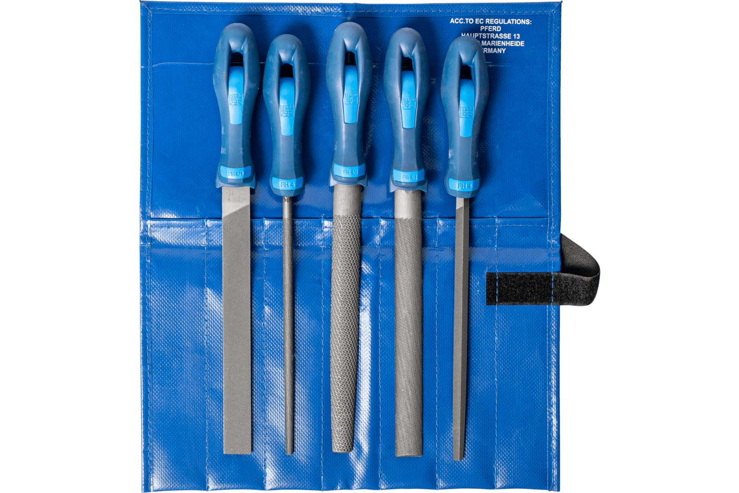 Machinist's files in plastic pouch, various cuts