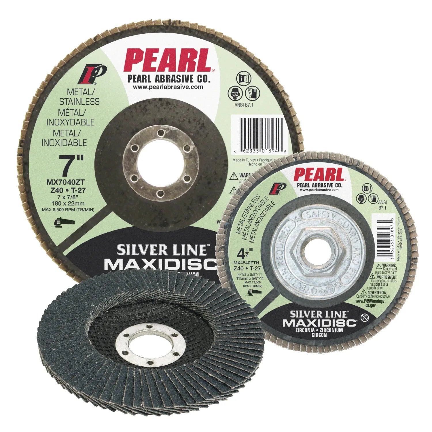 PEARL | Flap Disc | Silver Line | Zirconia | STANDARD DENSITY | Type 27 | PREMIUM